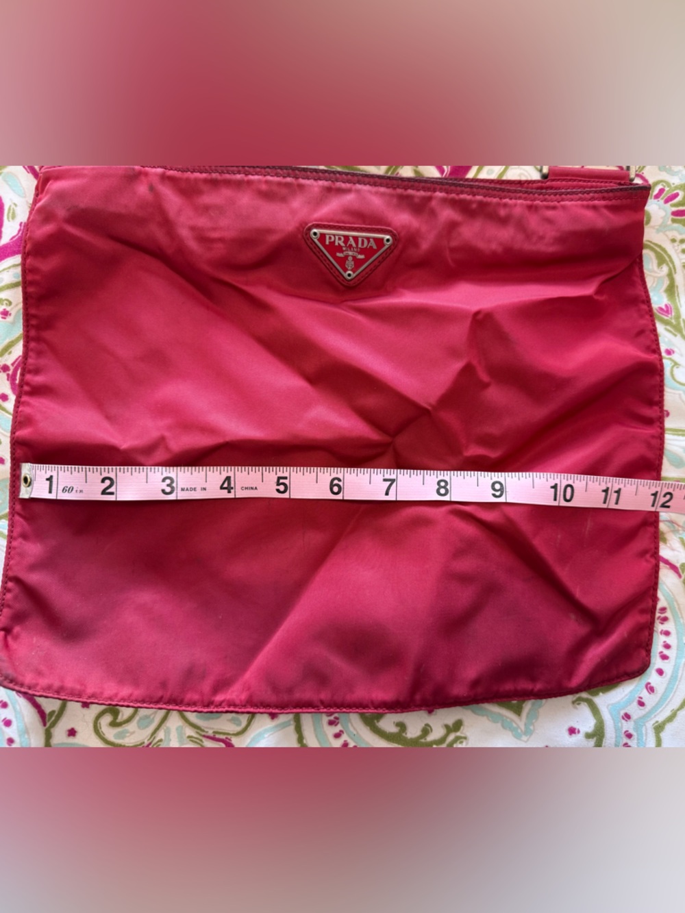 Prada Red Nylon Shoulder Crossbody Bag - Picture 7 of 9